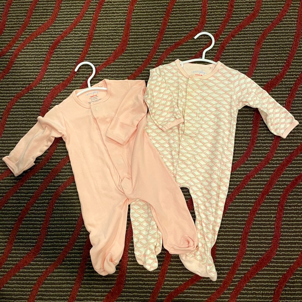 Two Magnetic me pajamas 0-3 month and 3-6 month